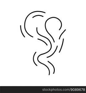 fume smell line icon vector. fume smell sign. isolated contour symbol black illustration. fume smell line icon vector illustration
