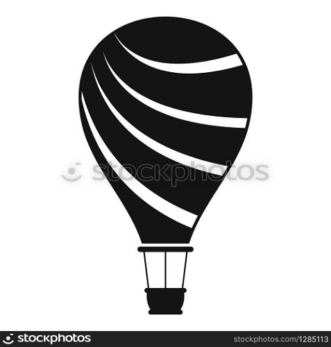 Fun air balloon icon. Simple illustration of fun air balloon vector icon for web design isolated on white background. Fun air balloon icon, simple style