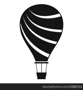 Fun air balloon icon. Simple illustration of fun air balloon vector icon for web design isolated on white background. Fun air balloon icon, simple style