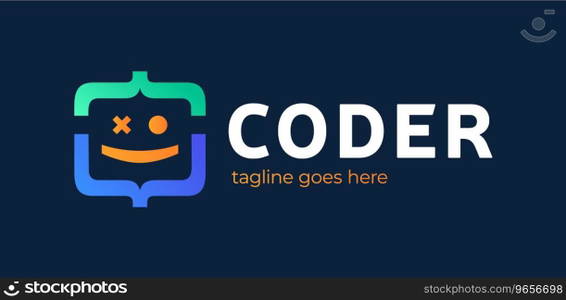 Fun coding developer icon programming Royalty Free Vector