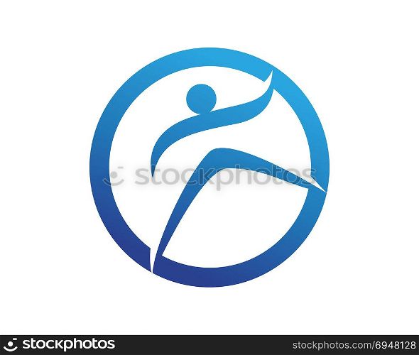 Fun people Healthy Life Logo template vector icon