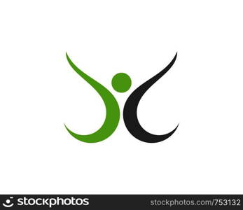 Fun people Healthy Life Logo template vector icon