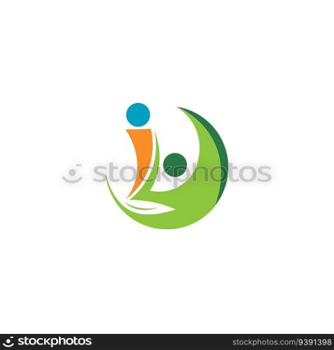 Fun people Healthy Life Logo template vector icon 