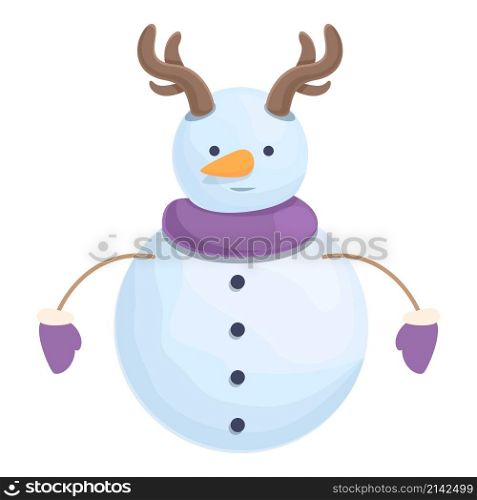 Fun snowman icon cartoon vector. Winter man. White ice. Fun snowman icon cartoon vector. Winter man