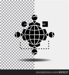 Function, instruction, logic, operation, meeting Glyph Icon on Transparent Background. Black Icon. Vector EPS10 Abstract Template background