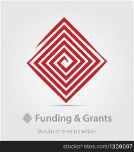Funding and grants agency business icon for creative needs. Funding and grants agency business icon