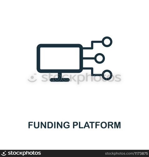 Funding Platform icon. Premium style design from crowdfunding collection. UX and UI. Pixel perfect funding platform icon. For web design, apps, software, printing usage.. Funding Platform icon. Premium style design from crowdfunding icon collection. UI and UX. Pixel perfect funding platform icon. For web design, apps, software, print usage.