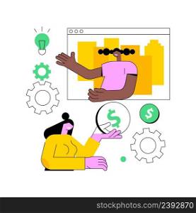 Fundraising abstract concept vector illustration. Business fundraising, corporate website, menu bar, UI, startup investment, financial institution, croudfounding, find funds abstract metaphor.. Fundraising abstract concept vector illustration.