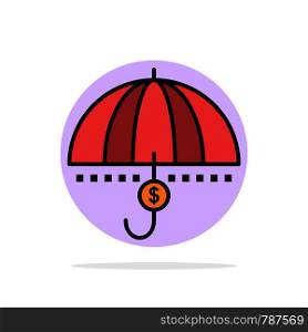 Funds, Finance, Financial, Money, Protection, Safety, Security, Support Abstract Circle Background Flat color Icon