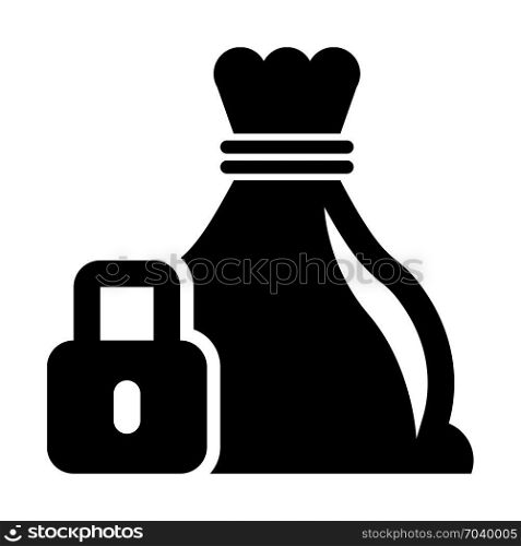 Funds securely deposited, icon on isolated background