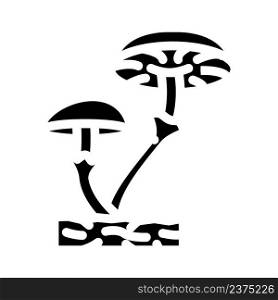 fungi mushroom glyph icon vector. fungi mushroom sign. isolated contour symbol black illustration. fungi mushroom glyph icon vector illustration