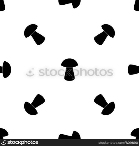 Fungus boletus pattern repeat seamless in black color for any design. Vector geometric illustration. Fungus boletus pattern seamless black