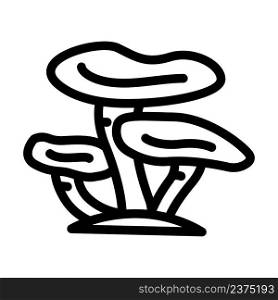 fungus mushroom line icon vector. fungus mushroom sign. isolated contour symbol black illustration. fungus mushroom line icon vector illustration