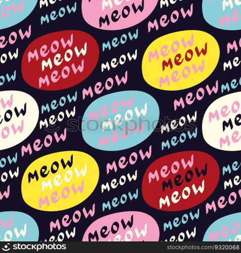 Funky"e meow pattern. Funny"e pattern."e meow pattern. Funny"e pattern