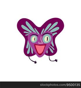 Funky funny strange character with wings and hands. Halloween character. Cartoon illustration. funny strange character with wings and hands. Halloween character. Cartoon illustration