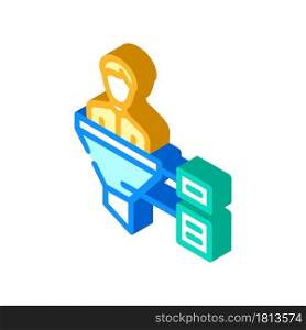 funnel candidate isometric icon vector. funnel candidate sign. isolated symbol illustration. funnel candidate isometric icon vector illustration