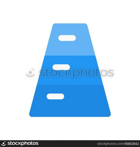 funnel diagram, icon on isolated background,