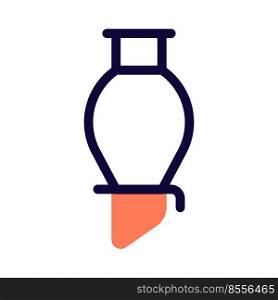 funnel filtration with lab equipment isolated on a white background
