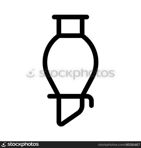 funnel filtration with lab equipment isolated on a white background