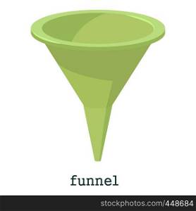 Funnel icon. Cartoon illustration of funnel vector icon for web isolated on white background. Funnel icon, cartoon style
