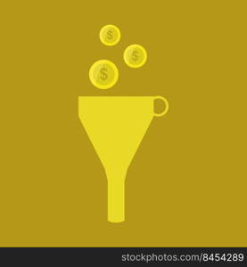 Funnel with money