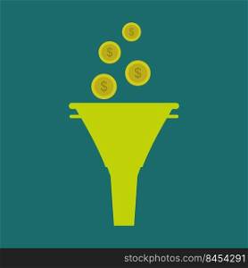 Funnel with money