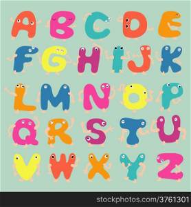 Funny alphabet letters eps10 vector format