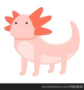 Funny axolotl icon. Cartoon of funny axolotl vector icon for web design isolated on white background. Funny axolotl icon, cartoon style