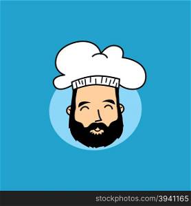 funny cartoon chef. funny cartoon chef theme vector art illustration