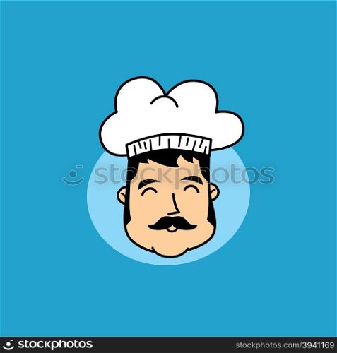 funny cartoon chef. funny cartoon chef theme vector art illustration