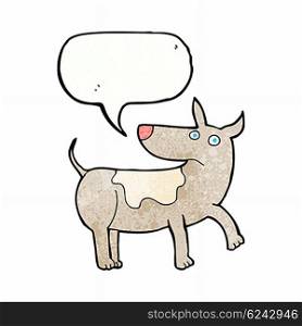 funny cartoon dog with speech bubble