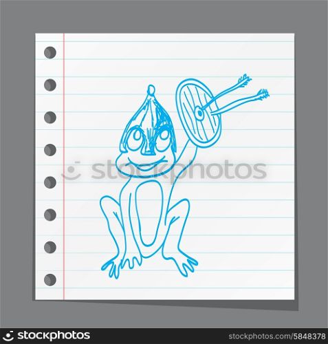 funny cartoon frog