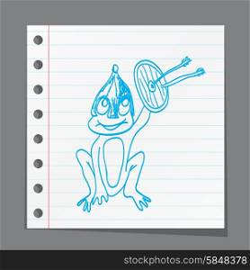 funny cartoon frog