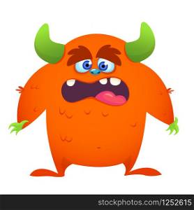 Funny cartoon monster. Vector illustration for Halloween