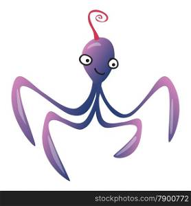 Funny cartoon octopus. Funny cartoon octopus or an alien monster or Kraken