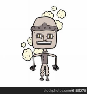 funny cartoon old robot