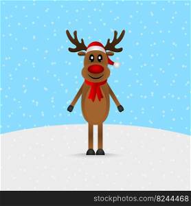 Funny cartoon reindeer for Christmas 