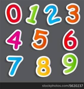 Funny Comic Numbers Vector Illustration. isolated. EPS10