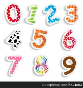 Funny Comic Numbers Vector Illustration. Isolated EPS10