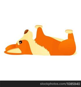Funny corgi dog icon. Cartoon of funny corgi dog vector icon for web design isolated on white background. Funny corgi dog icon, cartoon style