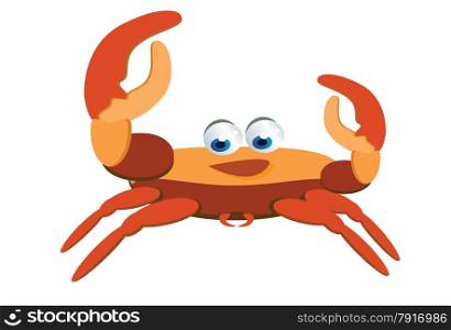 funny crab cartoon with claws