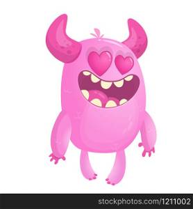 Funny cute monster cupid. St Valentines Day