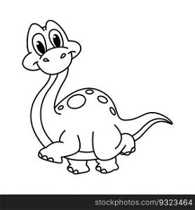 Funny dinosaurs cartoon coloring page