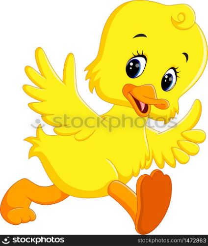Funny duck cartoon