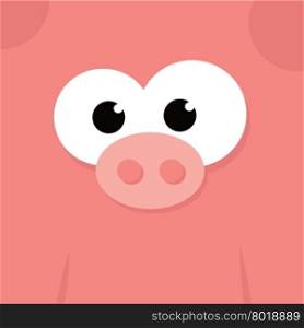 funny fat pig. funny fat pig cartoon vector art illustration