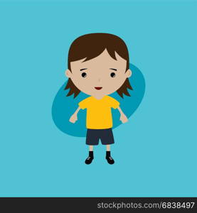 funny flat casual cartoon guy in color vector art. funny flat casual cartoon guy in color vector art illustration