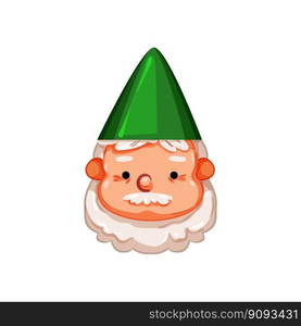 funny garden gnome cartoon. funny garden gnome sign. isolated symbol vector illustration. funny garden gnome cartoon vector illustration