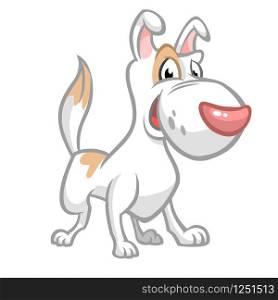 Funny Jack Russel Terrier dog cartoon. Vector illustration