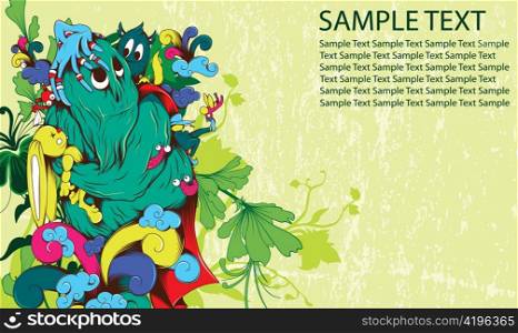 funny monsters vector