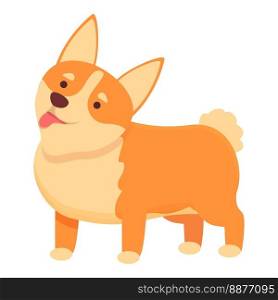 Funny pet icon cartoon vector. Cute corgi. Canine royal. Funny pet icon cartoon vector. Cute corgi